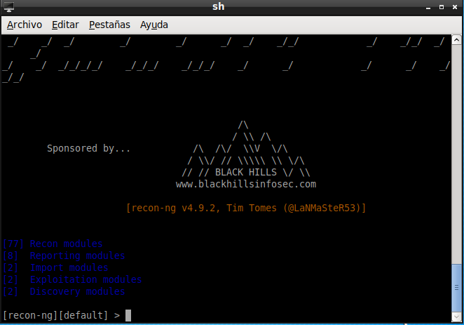 Enumerando dominios con recon-ng